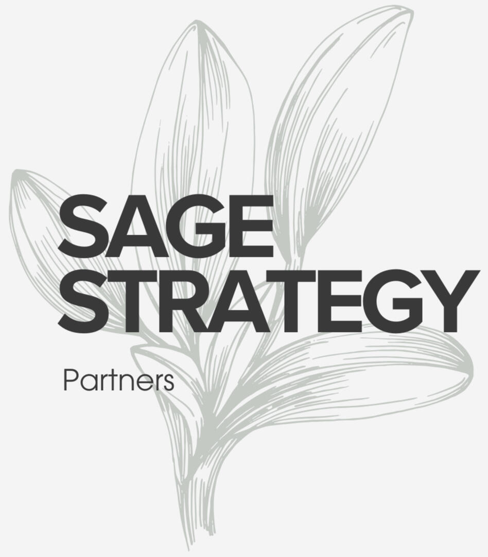 Green Sage Plant with Sage Strategy Partners Logo